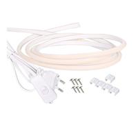 pcning Guirlande Lumineuse LED COB Bandeau 2M 4000K Blanc Avec Interrupteur et Prise, 2 Metres Outdoor Waterproof IP67 Lamp Strips (Blanc, 2M)