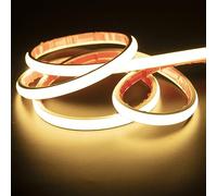 pcning Ruban LED COB 10M Blanc Chaud 220V Adhesif, Bandeau Lumineux Autocollant Interieur Exterieur 10 Metre IP67 Etanche (10, Blanc Chaud)