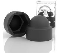 PD® Capuchons de protection hexagonaux M10 (largeur de clé 17) | Capuchons de protection en plastique noir pour les vis | Bouchons de protection durables pour écrous et tête de vis | 50 pièces