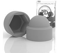 PD® Capuchons de protection hexagonaux M12 (largeur de clé 19) | Capuchons de protection en plastique gris pour les vis | Bouchons de protection durables pour écrous et tête de vis | 50 pièces