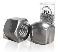 PD® Ecrou Borgne Inox M12 (DIN 917) | Ecrous Borgne Hexagonal en Acier Inoxydable A2 V2A | Ecrou Inox pour Vis, Boulons Filetés & Tiges Filetées | Ecrous Capuchons de protection | 10 pièces