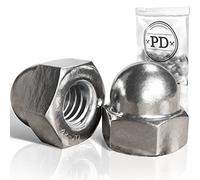 PD® Ecrou Borgne Inox M18 (DIN 1587) | Ecrous Borgne Hexagonal en Acier Inoxydable A2 V2A | Ecrou Inox pour Vis, Boulons Filetés & Tiges Filetées | Ecrous Capuchons de protection | 5 pièces