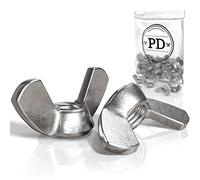 PD® Écrou Papillon M8 (DIN 315) | Écrous à Ailettes en Acier Inoxydable A2 V2A | Inox pour Vis et Boulons Filetés | à Oreille Métal à Usage Universel | 5 Pièces
