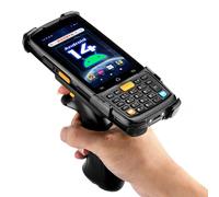 PDA avec poignée de pistolet, système d'exploitation Android 14, 4 Go de RAM + 64 Go de stockage, lecteur de codes-barres HS7, écran tactile de 4 pouces