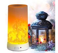 PDGROW Lampe à flamme à LED rechargeable par USB imperméable à la lumière de nuit à flamme avec base magnétique et crochets en métal pour Noël, fête, intérieur et extérieur