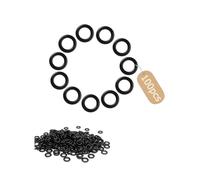 PDKKFF 100 Pièces Joint Torique NBR70, 7x4mm Joints Toriques d'étanchéité en Caoutchouc, Métrique O Ring Nitrile pour Plomberie, Robinet, Evier Cuisine, Douche, Pompe, Roulement, Véhicule(Noir)