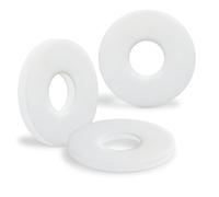 PDKKFF 40 Pièces Rondelle Nylon M10x30mm, Blanc Rondelles Plates Plastique (DIN 9021 / ISO 7093), Ondelles Plastique de Petit Diamètre Extérieur pour Machines Plombiers Electriques Appareils