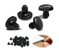 PDKKFF Lot de 40 bouchons en caoutchouc pour trou de 3,5 à 4 mm - Bouchons ronds en silicone - Noir - Bouchons étanches - Bouchons en caoutchouc pour bouteilles, embouts de meubles, tuyaux en métal