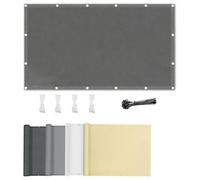PDSYCB Cool Area Voile d'ombrage 1.6x5.6m Gris foncé Rectangulaire Imperméable Toile D'ombrage Bâche Ombrage Protection UV Solaire pour Patio Balcon Jardin Terrasse Extérieur