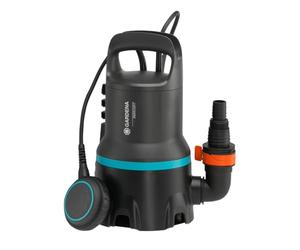 Pe évac sub 9000 Gardena : Ppe sub ac débit 9 000 l/h, fonct auto, com flot ac fonction continu, partic saleté 25 mm;syst rac rapide, 300 W (9040-20)