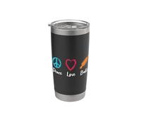 Peace Love Bake Gobelet isotherme en acier inoxydable double paroi