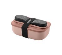 Peach blossom pink LUNCH BOX AVEC COUVERTS DE VOYAGE 'STORE&GO' "ON THE GO"