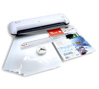Peach Kit de plastification 4 en 1 avec plastifieuse A4, coins arrondis, coupe-rouleau et films - Pour la maison et le bureau - Convient pour tous les films courants dans toutes les tailles jusqu'à
