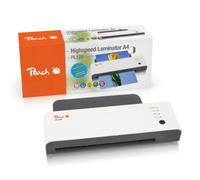 Peach Plastifieuse PL120 A4 – Prête en 1 min, 2×125 µm, 600 mm/min, 10 pochettes – Blanc