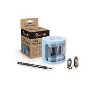 Peach PO102 Taille-crayon électrique universel avec pièces de rechange pour crayons de couleur, eye-liner et crayons de cire Bleu