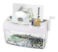Peach PS300-21 Destructeur de documents coupe croisée 1 feuille de 4 litres avec particules 3,5 x 4 mm (P-3) Papier CDs, cartes de crédit, alimentation manuelle, alimentation indépendante pour nouveau système de protection des données DSGVO 2018