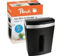 Peach Destructeur de documents PS600-10 Micro-broyage 63 dB 20 L Automatique Noir/Argent
