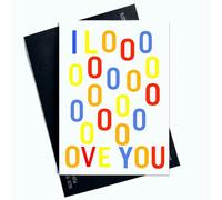 Peachy Antics AP15 Carte d'anniversaire multicolore avec inscription « I Love You » pour lui et pour elle de la part des enfants pour tout le monde