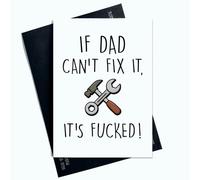Peachy Antics Carte d'anniversaire humoristique avec inscription If Dad Can't Fix It It's F*cked AP105