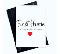 Peachy Antics Carte de félicitations pour la première maison AP157 - Carte de vœux pour couple - Motif mignon