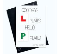 Peachy Antics Cartes de test de conduite amusantes avec réussite Well Done Congratulations Goodbye L Plates Hello P Plates AP152