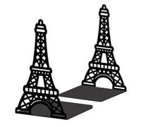 Peacoblue Lot de 2 Serre-Livres Métal Tour Eiffel Paris Décoratif | 4.7"x3.5"x7.1", Support Livres Stable, Design Original, Cale Livre, Pour Chambre, Bibliothèque, Bureau, École et Étagère