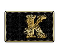 Peacoblue Lot de 4 Autocollants Cartes Bancaires Lettre Dorée K | Skin Personnalisé Pour Cartes Crédit et Débit, Sticker Carte, Étanche, Résistant aux Rayures, Protection Décorative Originale