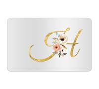 peacoblue Lot de 4 Autocollants Cartes Bancaires Lettre H avec Fleur | Skin Personnalisé Pour Cartes Crédit et Débit, Sticker Carte, Étanche, Résistant aux Rayures, Protection Décorative Originale