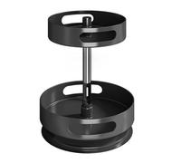 PEAKGEAR Lazy Susan Organiseur de placard rotatif à 2 niveaux, étagère à épices rotative pour l'intérieur, étagère à épices rotative en métal, étagère à épices multifonction pour rangement et