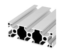 Peakjune Profilé en Aluminium Argenté,Rail LinéAire Anodisé Rainure en T,Profil en Aluminium T Extrusions AnodiséEs,LéGer Et Flexible,pour Imprimante DIY 3D DIY Et Machine CNC