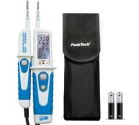 PeakTech 1090 - Testeur de Tension AC/DC 2 Pôles, Affichage LCD, Résistant à la Poussière et aux Éclaboussures (IP64), Test FI, Testeur de Continuité, Indicateur de Polarité, Voltmètre 6V - 690V