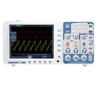 PeakTech 1260 - Oscilloscope à 2 canaux (200MHz) avec Interface USB, VGA, LAN et Écran Couleur TFT 8" Haute Résolution, 20 Modes de Mesure Automatiques, Oscilloscope Numérique à Mémoire (10 Mio./Ch.)