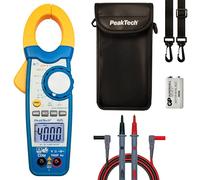 PeakTech 1615 - Pince Ampèremétrique 1000A AC/DC, Multimètre à Pince, TÜV/GS, CAT III, Pince de Courant, 4000 counts, Voltmètre sans Contact, Ampèremètre, Testeur de Continuité - Max. 600 V