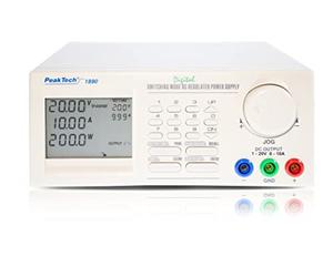 PeakTech 1890 - Alimentation à découpage Progr. DC 1-20 V/0-10 A DC y Compris Affichage LCD à 4 Chiffres, transformateur avec Port USB & RS-232/485