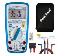 PeakTech 2180 - Multimètre Numérique avec LCR, Résistance, Capacité, Inductance, 6000 counts, Autorange, ampèremètre, Testeur de Continuité, Écran LCD Éclairé - CAT III 1000 V