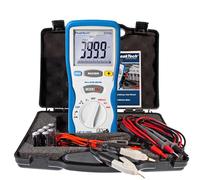 PeakTech 2705 - Milliohmmètre Numérique avec Cordons de Mesure Kelvin à 4 Broches, Mesure de Distance, TÜV/GS, Multimètre, Testeur de Continuité, Bargraph - CAT III 1000 V
