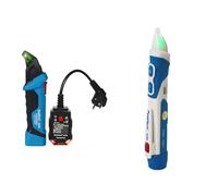 PeakTech 3432 Détecteur de fusibles/circuit électrique avec testeur de prise 230 V & 1032 Testeur de tension AC sans contact avec lampe de signal LED et vibration, plage