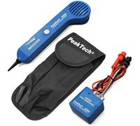 PeakTech 3434 Détecteur de câbles pour lignes & câbles téléphoniques [garantie de 3 ans] Détecteur de câbles avec testeur de continuité & signal sonore, pinces crocodile