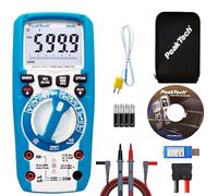 PeakTech 3445 - Multimètre Numérique True RMS avec 4.0 Bluetooth, Étanche (IP67), 6000 counts, Boîtier Robuste, Multimètre de Poche, Voltmètre, Testeur de Continuité - CAT III 1000V