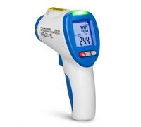 PeakTech 5400 - Thermomètre Infrarouge (-50°/260°), Thermomètre de Surface, Scanner de Point de Rosée (-30°/100°), Indicateurs LED, Thermo Détecteur d'Humidité (0-100%), Mesure de l'Humidité Relative