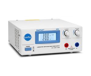 PeakTech 6155 - Alimentation Numérique de Laboratoire DC 1-30 V/ 0-20A avec Écran LCD Éclairé, Alimentation à Découpage Fiable, Protection contre les Surtensions, Sortie : 600 W - 214x87x336 mm