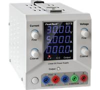 PEAKTECH 6173 - Alimentation de laboratoire, 0 - 30 V, 0 - 5 A, 150 W, linéaire