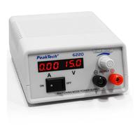 PeakTech 6220 Alimentation à découpage mini DC réglable 1,5V - 15V / 2A, alimentation de laboratoire avec affichage LED, P 6220
