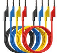 PEAKTECH 7049 - Cordons de mesure, 1,0 m, empilables, jeu de 4