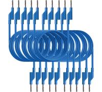 PEAKTECH 7049BL - Cordon d'essai, 1,00 m, bleu, empilable