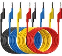 PEAKTECH 7050 - Cordons de mesure, 1,5 m, empilables, jeu de 4
