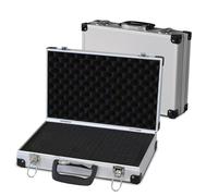 PeakTech 7260 - Mallette Universelle pour Instruments de Mesure, Mallette Robuste en Aluminium, Compartiment à Outils, Rembourrage en Mousse, Verrouillable, Anti-Poussière, L - 370 x 230 x 80mm