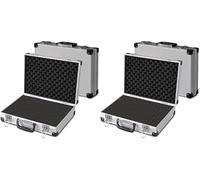PeakTech 7265 - Mallette Universelle pour Instruments de Mesure, Mallette Robuste en Aluminium, Compartiment à Outils, Cube en Mousse, Rembourrage en Mousse, XL - 390 x 280 x 100 mm (Lot de 2)