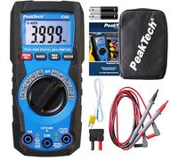 PeakTech P 1041 - Multimètre numérique TRMS 4.000 points, gamme automatique, tension, courant, résistance, capacité et test de continuité, 600V Noir