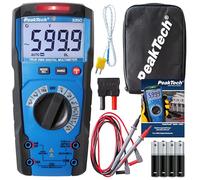 PeakTech P 3350 - TRMS Multimètre Numérique 6,000 Compteurs, Courant et Tension AC/DC, Résistance, Capacité et Continuité, 600V / 10A - CAT III